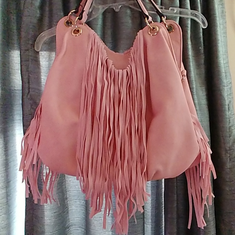 PINK FRINGE PURSE